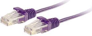 C2G 01182 Cat6 Slim Cable - Snagless Unshielded Slim Ethernet Network Patch Cable, Purple (5 Feet, 1.52 Meters)