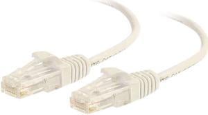 C2G 01187 Cat6 Slim Cable - Snagless Unshielded Slim Ethernet Network Patch Cable, White (5 Feet, 1.52 Meters)