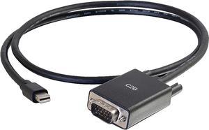 C2G Model 54677 6 ft. Mini DisplayPort Male to VGA Male Active Adapter Cable - Black