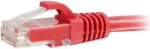 C2G 50812 25 ft. Cat6a Snagless Unshielded (UTP) Ethernet Network Patch Cable - Red