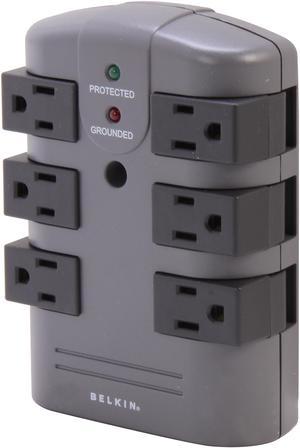 BELKIN BP106000 Wall Mount 6 Outlets 1080 Joules Pivot-Plug Surge Protector