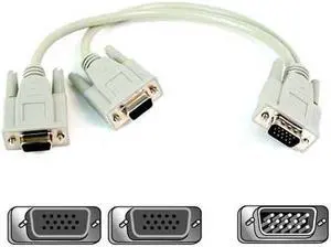Belkin F3G006-01 1 ft. Pro Series 1 x HD-15 Male to 2 x HD-15 Female Cable