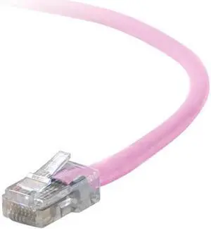 Belkin A3L791-03-PNK-S 3 ft. Cat 5E Pink Patch Cable CAT5e RJ-45M / RJ-45M