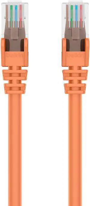 Belkin A3L980-07-ORG-S 7 ft. Cat 6 Orange Snagless Patch Cable CAT6 RJ-45M / RJ-45M