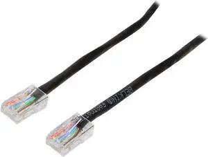 Belkin A3L791-02-BLK 2 ft. Cat 5E Black Patch Cable CAT5e RJ-45M / RJ-45M