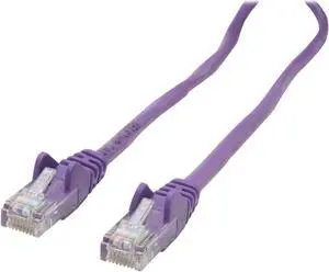 Belkin A3L791-05-PUR-S 5 ft. Cat 5E Purple Patch Cable CAT5e Snagless RJ-45M / RJ-45M