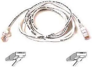 Belkin A3L791-06-WHT-S 6 ft. Cat 5E White Patch Cable CAT5e Snagless RJ-45M / RJ-45M