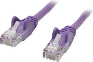 Belkin A3L791-07-PUR-S 7 ft. Cat 5E Purple Patch Cable CAT5e Snagless RJ-45M / RJ-45M