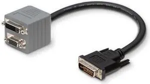 Belkin F2E7900-01-DV Left Connector Type: 29 pin DVI-Integrated (Dual-Link) Right Connector Type: 24 pin DVI-Digital (Dual-Link) Male to Female ANALOG/DIGITAL SPLTR - 1 DVII(MDL)HD15F/DVID(FDL) Cable