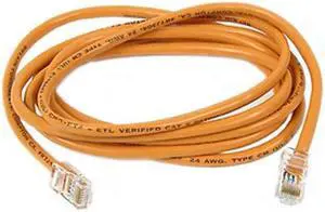 Belkin A3L791-01-ORG 1 ft. Cat 5E Orange RJ45M/RJ45M Snagless Patch Cable Belkin A3L791-01-ORG 1 ft. Cat 5E Orange RJ45M/RJ45M Snagless Patch Cable