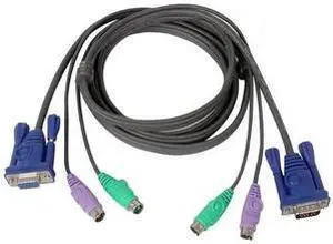 IOGEAR 6 ft. All-In-One Micro-Lite Bonded KVM Cable G2L5002P