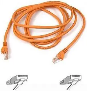 Belkin A3L791-14-ORG-S 14 ft. Cat 5E Orange UTP RJ45M/RJ45M Snagless Patch Cable