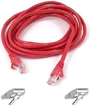 Belkin A3L791-06-RED-S 6 ft. Cat 5E Red UTP RJ45M/RJ45M Snagless Patch Cable