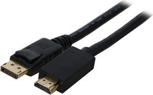 Belkin F2CD001B10-E 10 ft. Black 1 x DisplayPort Male to 1 x HDMI Male DisplayPort-Male to HDMI-Male Cable Male to Male