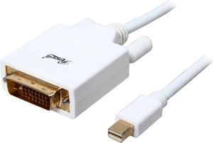 Rosewill RCDC-14018 - 6-Foot White Mini DisplayPort to DVI Cable - 32 AWG, Male to Male