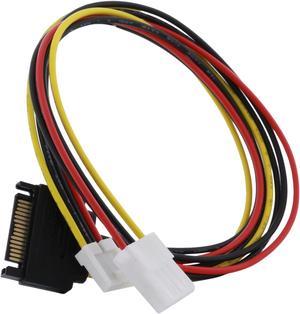 SATA Cable, SATA Data Cable and SATA Power Splitter Cable (4 Pack) SATA III  Cable 6.0 Gbps SATA 3.0 Cable,15 Pin Power 