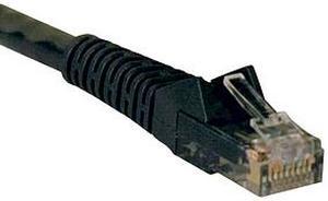 TRIPP LITE N201-001-BK 1 ft. Cat 6 Black Gigabit Snagless Molded (UTP) Ethernet Cable (RJ45 M/M)