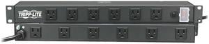 Tripp Lite 1U Rack-Mount Power Strip, 120V, 15A, 5-15P, 12 Outlets (Right-Angled Widely Spaced), 15.0 Feet Cord (RS-1215-RA)