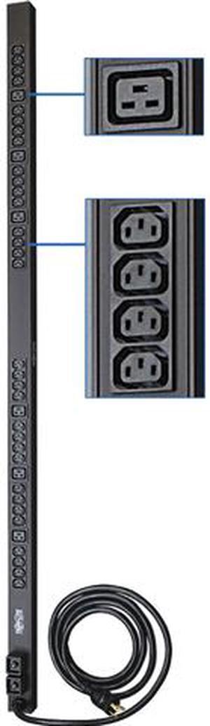 Tripp Lite Basic PDU, 30A, 38 Outlets (6 C19 & 32 C13), 208 / 240 V, L6-30P, 10 ft. Cord, 0U Vertical Rack-Mount Power (PDUV30HV)