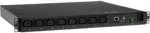 Tripp Lite 2.3-2.9kW Single-Phase Switched PDU with LX Platform network interface, 200-240V (8 C13), C14, 200-240V Input, 6.5ft Cord, 1U Rack-Mount, TAA (PDUMH15HVNET)