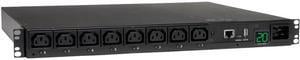 Tripp Lite Switched PDU, 3.2 - 3.8 kW Single-Phase 200 - 240V Outlets (8 x C13), C20 / L6-20P input, 8.5 Feet Cord, 1U Rack-Mount, TAA (PDUMH20HVNET)