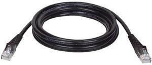 TRIPP LITE N001-050-BK 50 ft. Cat 5E Black Snagless Cat5e Molded Patch Cable