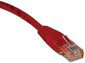 TRIPP LITE N002-003-RD 3 ft. Cat 5E Red Cat5e 350MHz Molded Patch Cable