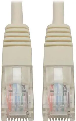 Tripp Lite Cat5e 350MHz Molded Patch Cable (RJ45 M/M) - White, 10-ft. (N002-010-WH)
