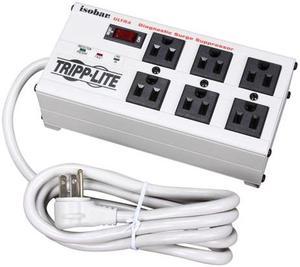 Tripp Lite ISOBAR6 6 ft. Cord 6 Outlets 3330 Joules Isobar Surge Suppressor