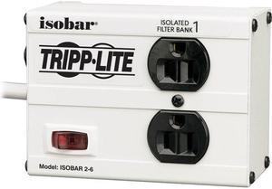 Tripp Lite ISOBAR2-6 6 ft.Cord 2 Outlets 1410 Joules Isobar Surge Suppressor