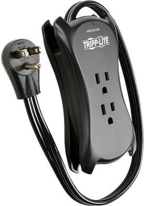 Tripp Lite TRAVELER3USB Protect It! 3-Outlet Travel-Size Surge Protector, 18-in. Cord, 1050 Joules, 2-USB Charging Ports