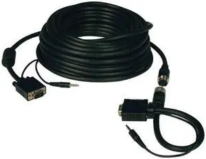 TRIPP LITE 50 ft. SVGA/VGA Monitor Cable (HD15M to HD15M) w/ Connectors and 3.5mm Audio P504-050-EZ