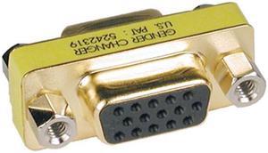 Tripp Lite P160-000 Compact VGA Gender Changer HD15F to HD15F, Gold Connectors