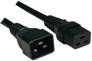 Tripp Lite Model P036-002 2 ft. Heavy-Duty 12AWG Power Cable, IEC-320-C19 to IEC-320-C20