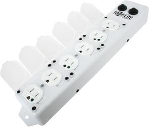 Tripp Lite Medical-Grade Power Strip; 6 15A Hospital-Grade Outlets, Safety Covers, 15 ft. Cord, For Patient-Care Vicinity – UL 1363A (PS-615-HG-OEM)