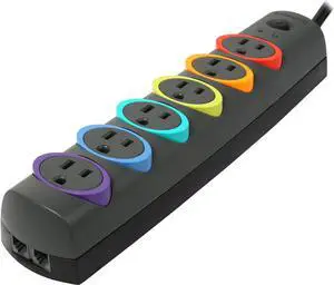 Kensington K62147NA 7 Feet 6 Outlets 945 Joules Standard Surge Protector