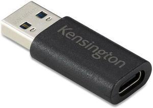 Kensington CA1020 USB-A to USB-C M/F Adapter USB Type A - Male - 1 x USB4 Type C Female - Black