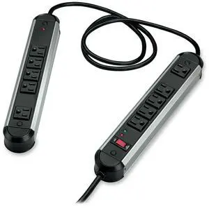 Fellowes 99082 6.0 Feet 10 Outlets 1250 Joules Metal Split Surge Protector