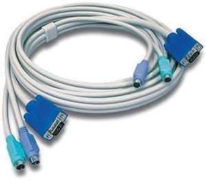 TRENDnet PS2 VGA Combo KVM Male to Male Cable, 15 Feet, Connect with TRENDnet KVM Switches, Keyboard & Mouse: PS/2 type 6-pin mini Din. Monitor: 15-pin HDDB type, TK-C15