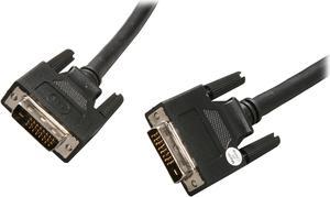 DAT 7376D Black Male to Male One DVI-D to DVI-D Dual Link Cable