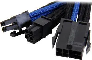 Silverstone PP07-EPS8BA Sleeved Extension Power Supply Cable, 1 x 8pin to EPS12V 8pin(4+4) Connector