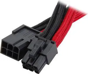 Silverstone PP07-IDE6BR Sleeved Extension Power Supply Cable, 1 x 6pin to PCI-E 6pin Connector