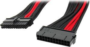 Silverstone PP07-MBBR Motherboard 24pin Connector Sleeved Extension Power Supply Cable