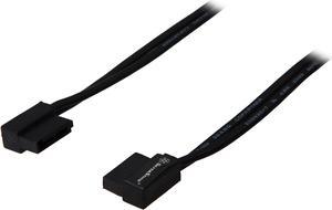Silverstone 500mm Ultra Thin 6Gb/s Lateral 90-Degree SATA Cables with Custom Low-Profile Connectors (CP11B-500)