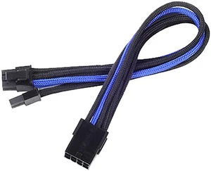 Silverstone SST-PP07-PCIBA 9.84 in. (25 cm) Black & Blue 8Pin To 8Pin (6+2) PCIE Sleeved Power Cable Extension Silverstone SST-PP07-PCIBA 9.84 in. (25 cm) Black & Blue 8Pin To 8Pin (6+2) PCIE Sleeved Power Cable Extension