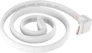 SilverStone 90 Degree SATA III with Locking Mechanism, White (RL-CP08W)