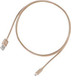 SilverStone Technology CPU01G-500 Micro USB Cable for Smartphone / LG / Samsung / Reversible USB-A / Reversible Micro USB-B / 500mm / Gold