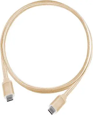 Silverstone CPU06G-1000 Gold USB 3.1 Gen 2 Type-C to Type-C with E-marker IC and support PD function cable,1 meter, Nylon Braided