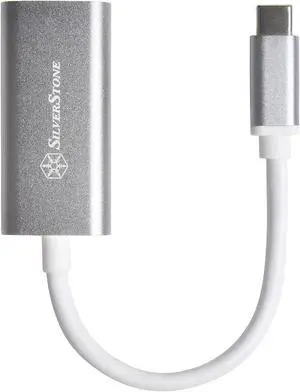 Silverstone SST-EP07C-E USB 3.1 Type-C to HDMI V2.0b Adapter, up to Ultra HD 4K 60Hz Resolution, Charcoal