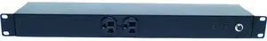 Minuteman OES1015HV 20VAC, 12-amp capacity, generic, surge-protected power distribution unit (PDU) w/o Minuteman label, (2) front/(8) back NEMA 5-15/20R outlets, 1U/0U horizontal or vertical mounting